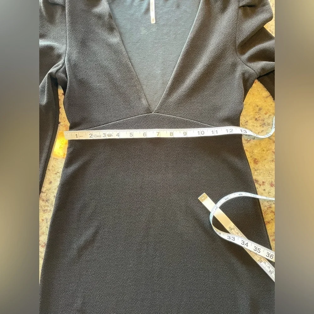 Free people talk about it Black Long- bell Sleeve Dress size XS gothic, witchy